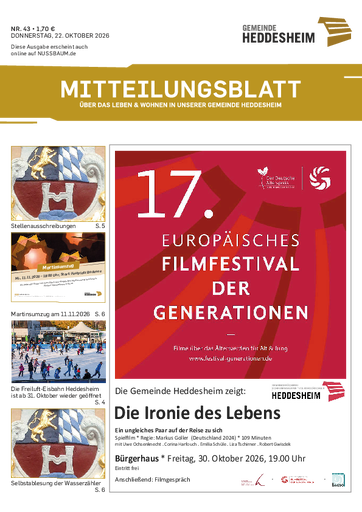 NUSSBAUM+ Premium - Mitteilungsblatt der Gemeinde Heddesheim