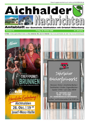 NUSSBAUM+ Premium - Aichhalder Nachrichten – Amtsblatt der Gemeinde Aichhalden