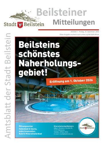 NUSSBAUM+ Premium - Beilsteiner Mitteilungen – Amtsblatt der Stadt Beilstein