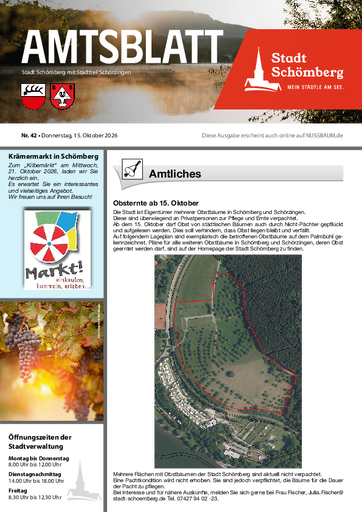 NUSSBAUM+ Premium - Amtsblatt Stadt Schömberg mit Stadtteil Schörzingen