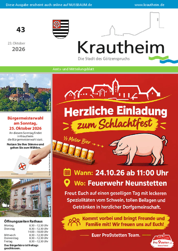 NUSSBAUM+ Premium - Amts- und Mitteilungsblatt Stadt Krautheim
