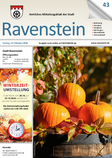 NUSSBAUM+ Premium - Amtliches Mitteilungsblatt der Stadt Ravenstein