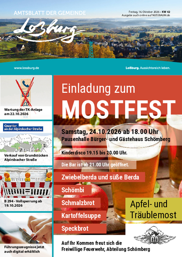 NUSSBAUM+ Premium - Amtsblatt der Gemeinde Loßburg