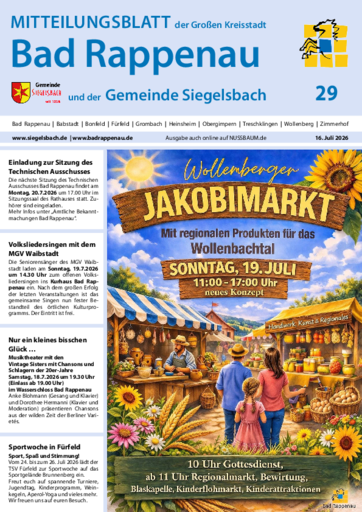 NUSSBAUM+ Premium - Mitteilungsblatt der Großen Kreisstadt Bad Rappenau