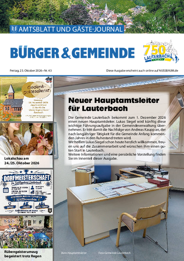 NUSSBAUM+ Premium - Bürger & Gemeinde – Amtsblatt und Gäste-Journal von Lauterbach