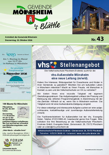 NUSSBAUM+ Premium - `s Blättle – Gemeinde Mönsheim